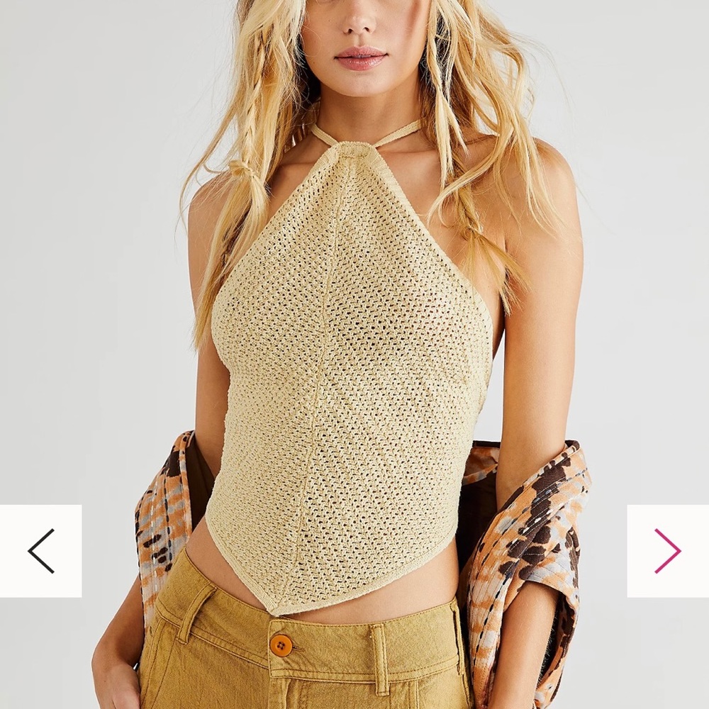Free people knit halter top